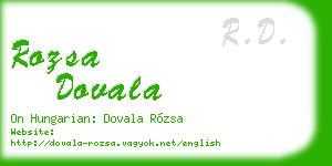 rozsa dovala business card