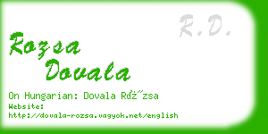 rozsa dovala business card